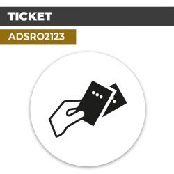 Autocollant TICKET | Guichet et billetterie