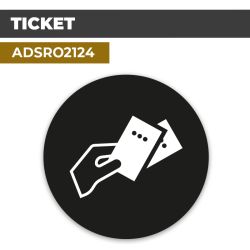 Autocollant TICKET | Guichet et billetterie