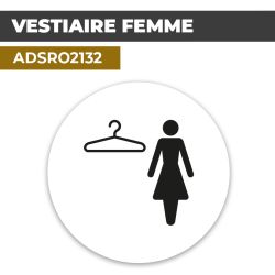 Autocollant VESTIAIRE FEMME | Autocollant de porte