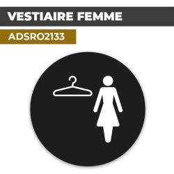 Autocollant VESTIAIRE FEMME | Autocollant de porte