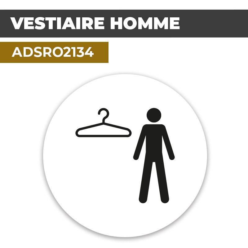 Autocollant VESTIAIRE HOMME | Autocollant de porte