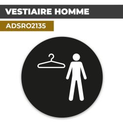 Autocollant VESTIAIRE HOMME | Autocollant de porte