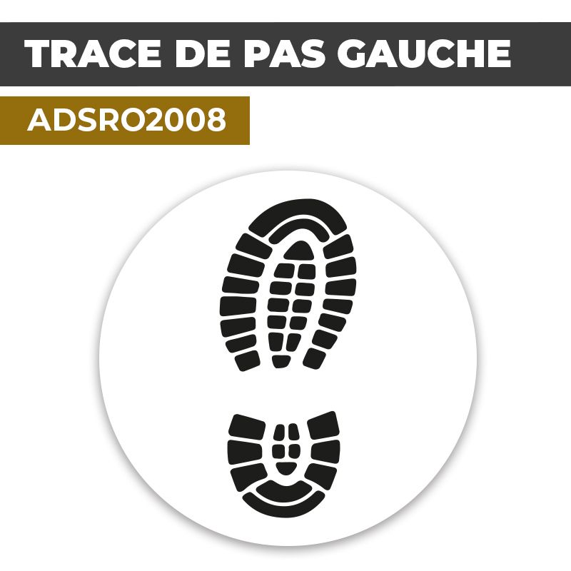 Autocollant TRACE DE PAS GAUCHE | Empreintes de pieds