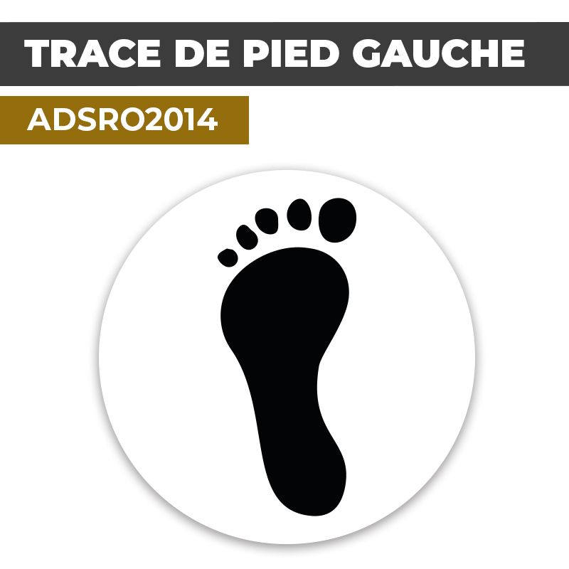 Autocollant TRACE DE PIED GAUCHE | Empreintes de pieds