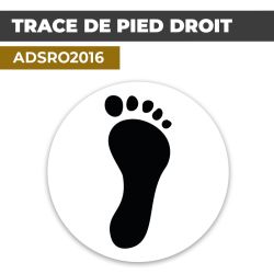 Autocollant TRACE DE PIED DROIT | Empreintes de pieds
