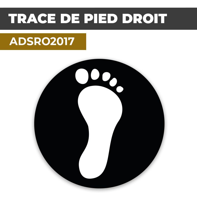 Autocollant TRACE DE PIED DROIT | Empreintes de pieds