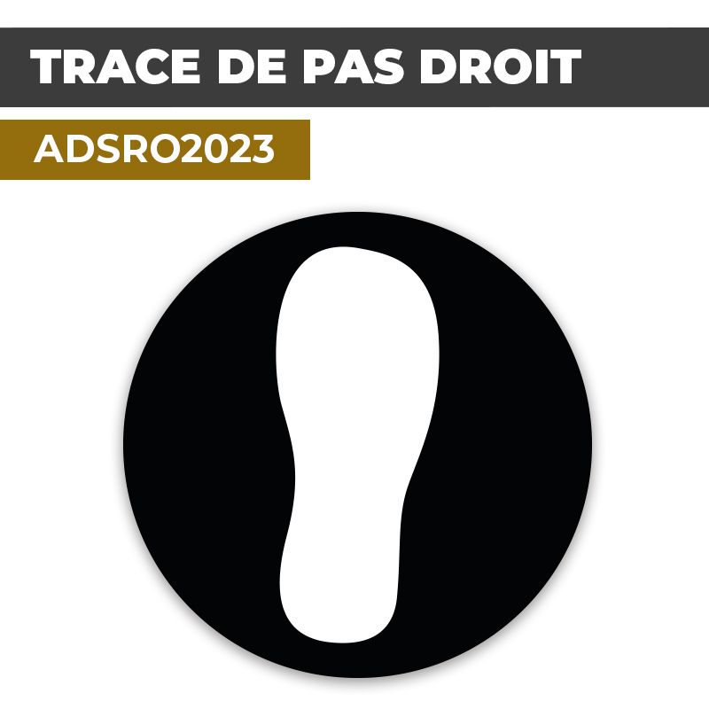 Autocollant TRACE DE PAS DROIT | Empreintes de pieds