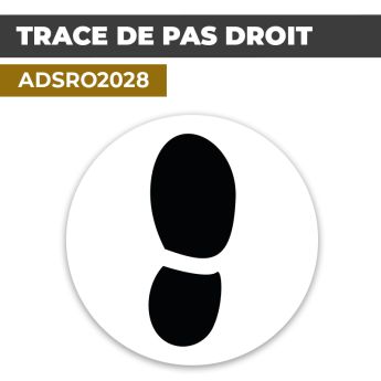 Autocollant TRACE DE PAS DROIT | Empreintes de pieds