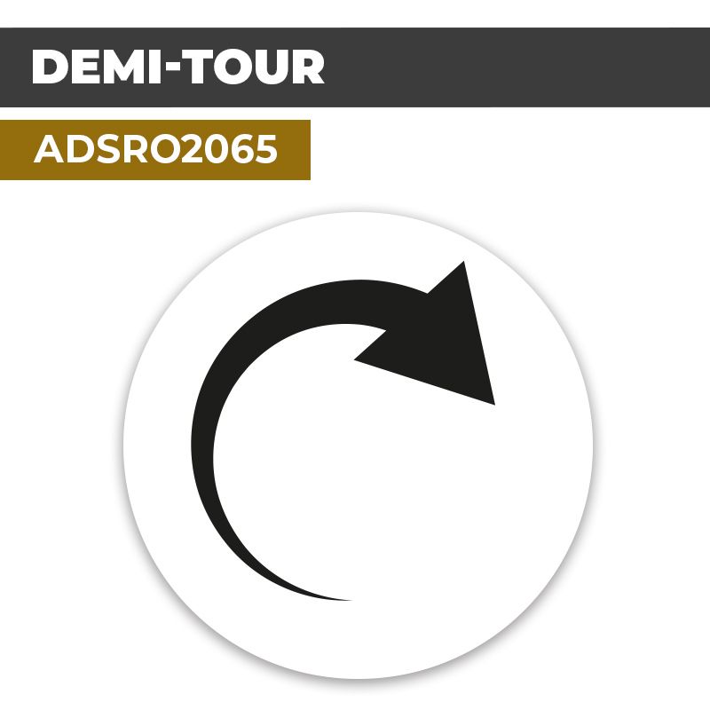 Autocollant DEMI-TOUR | Direction