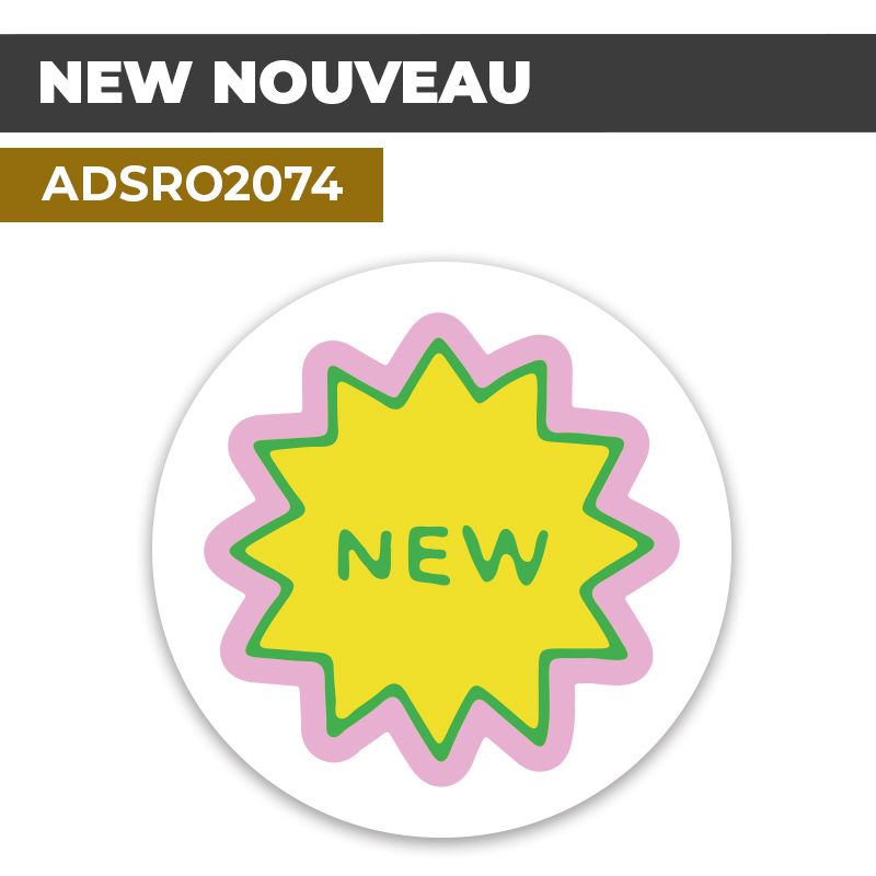 Autocollant NEW NOUVEAU | Accroche commerciale