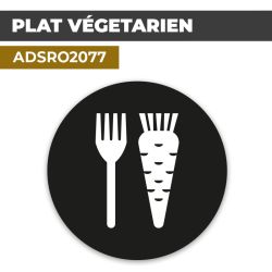 Autocollant PLAT VÉGÉTARIEN | Cuisine végétarienne