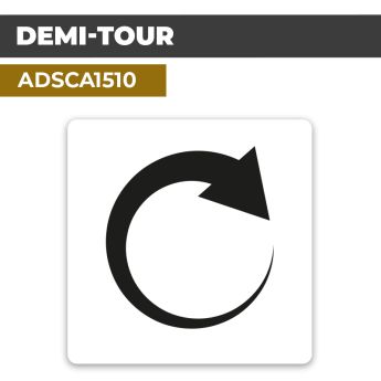 Autocollant DEMI-TOUR | Direction