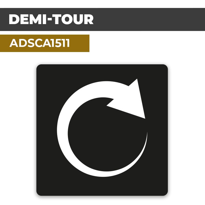 Autocollant DEMI-TOUR | Direction