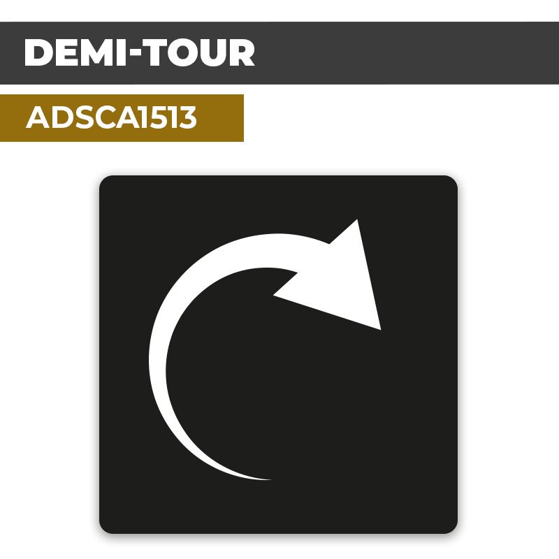 Autocollant DEMI-TOUR | Direction
