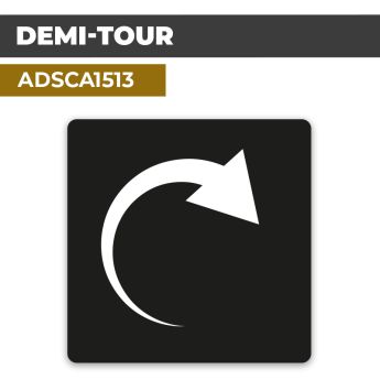 Autocollant DEMI-TOUR | Direction