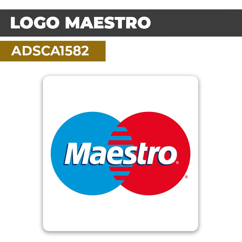 Autocollant LOGO MAESTRO | Moyens de paiement