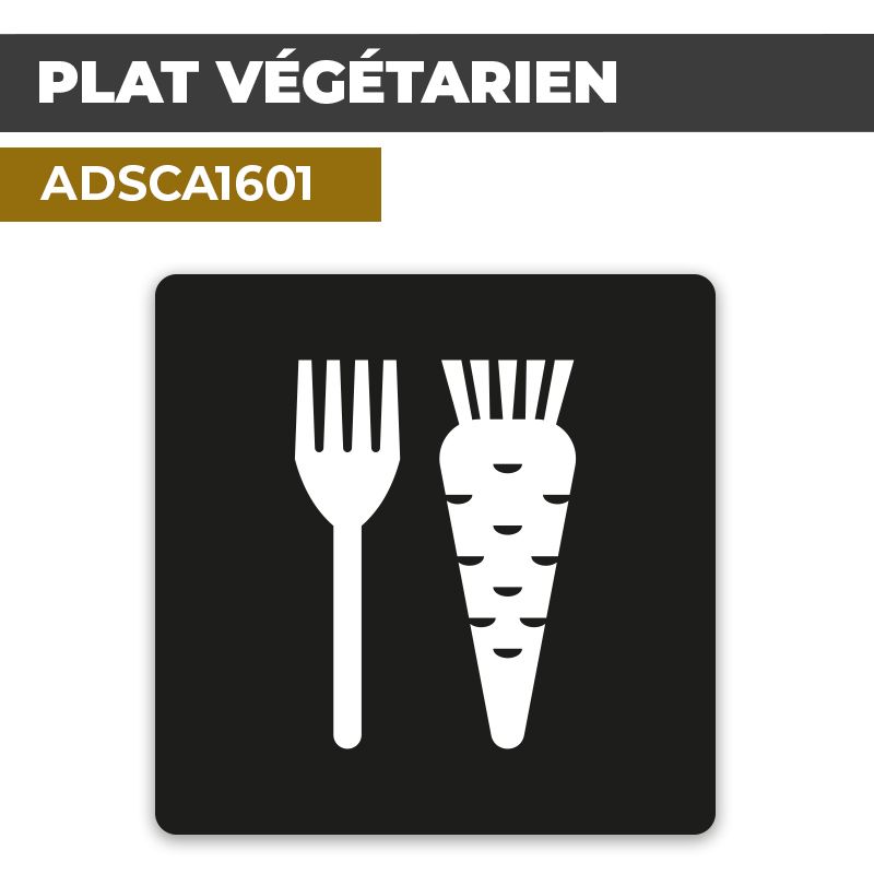 Autocollant PLAT VÉGÉTARIEN | Cuisine végétarienne