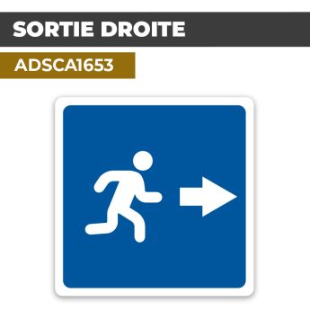 Autocollant SORTIE DROITE | Parcours et issues