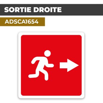 Autocollant SORTIE DROITE | Parcours et issues