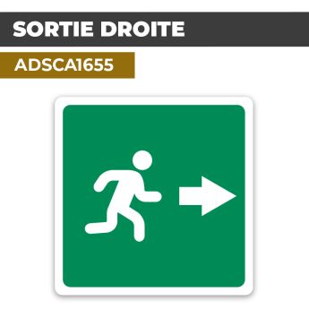 Autocollant SORTIE DROITE | Parcours et issues