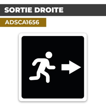 Autocollant SORTIE DROITE | Parcours et issues