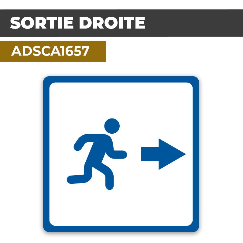 Autocollant SORTIE DROITE | Parcours et issues