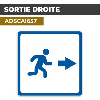Autocollant SORTIE DROITE | Parcours et issues