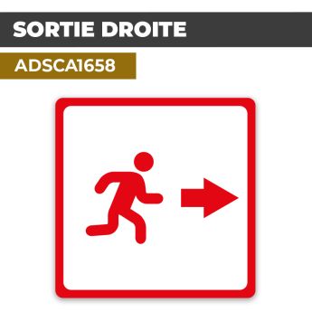 Autocollant SORTIE DROITE | Parcours et issues