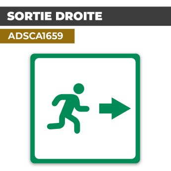 Autocollant SORTIE DROITE | Parcours et issues
