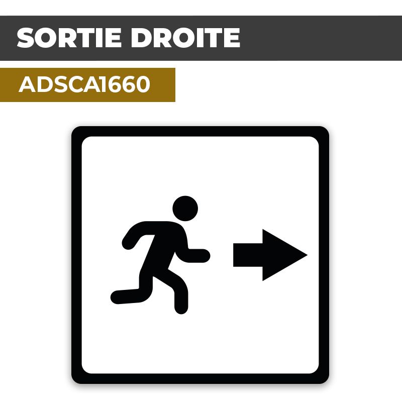 Autocollant SORTIE DROITE | Parcours et issues