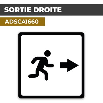 Autocollant SORTIE DROITE | Parcours et issues