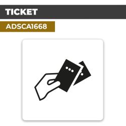Autocollant TICKET | Billetterie