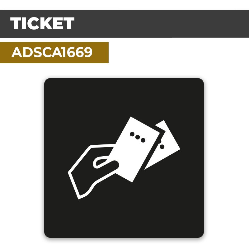 Autocollant TICKET | Billetterie