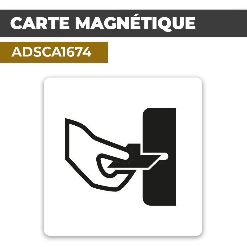 Autocollant CARTE MAGNÉTIQUE | Accès restreint