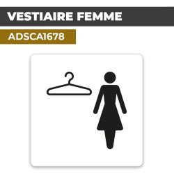 Autocollant VESTIAIRE FEMME | Autocollant de porte