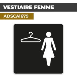 Autocollant VESTIAIRE FEMME | Autocollant de porte