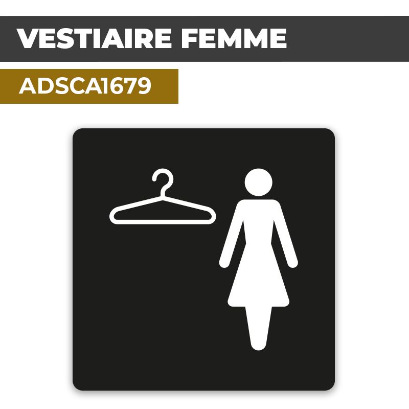 Autocollant VESTIAIRE FEMME | Autocollant de porte