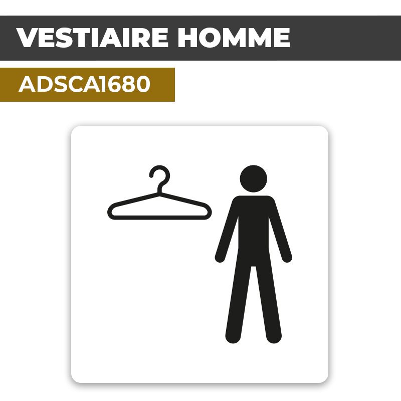 Autocollant VESTIAIRE HOMME | Autocollant de porte