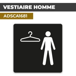 Autocollant VESTIAIRE HOMME | Autocollant de porte
