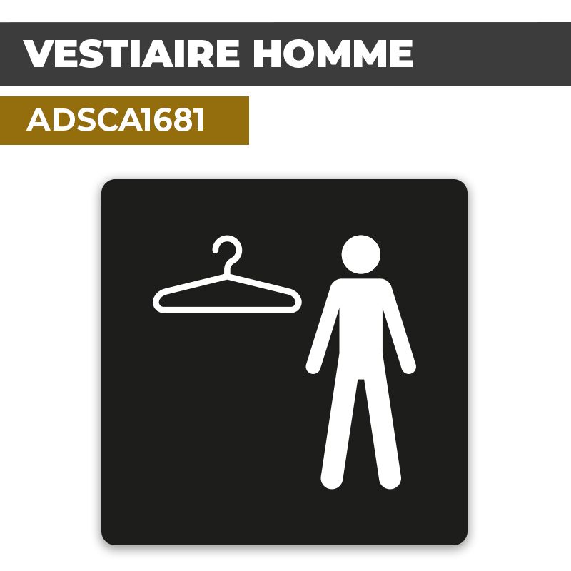 Autocollant VESTIAIRE HOMME | Autocollant de porte