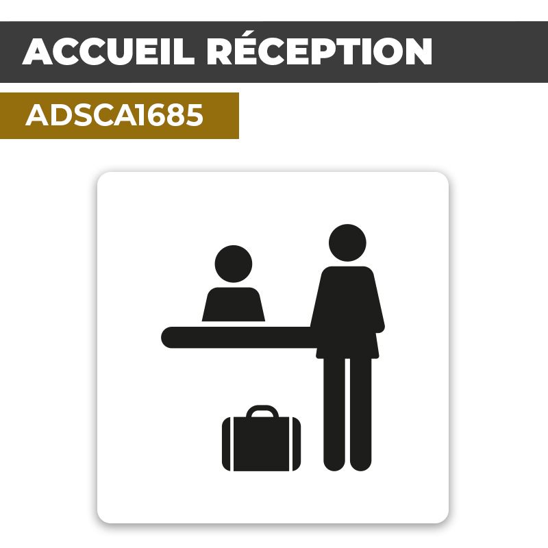 Autocollant ACCUEIL RÉCEPTION | Bienvenue et accueil