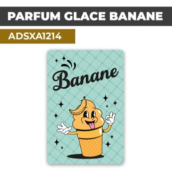 Autocollant | PARFUM GLACE BANANE | Présentation de produits de restauration