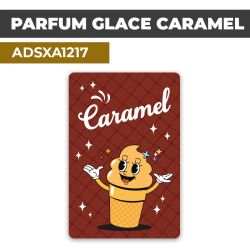 Autocollant | PARFUM GLACE CARAMEL | Présentation de produits de restauration
