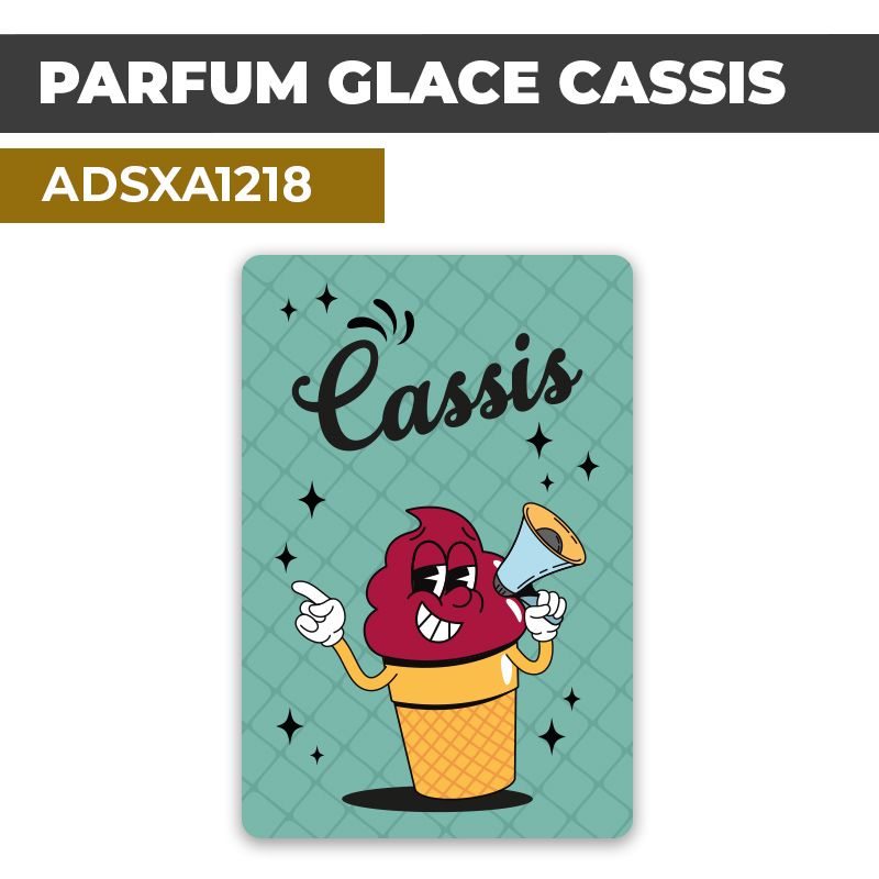 Autocollant | PARFUM GLACE CASSIS | Présentation de produits de restauration