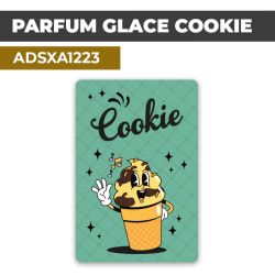 Autocollant | PARFUM GLACE COOKIE | Présentation de produits de restauration