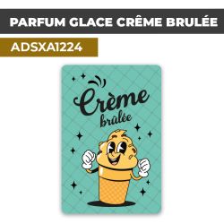 Autocollant | PARFUM GLACE CRÊME BRULÉE | Présentation de produits de restauration
