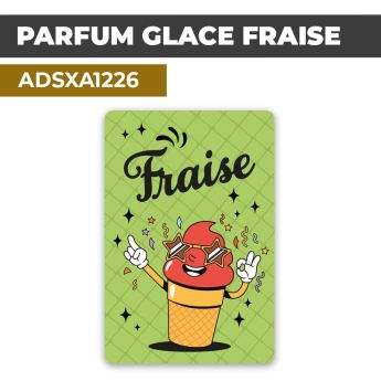 Autocollant | PARFUM GLACE FRAISE | Présentation de produits de restauration