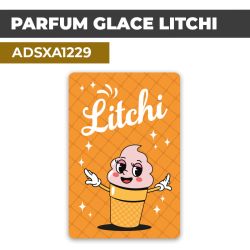 Autocollant | PARFUM GLACE LITCHI | Présentation de produits de restauration