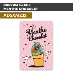 Autocollant | PARFUM GLACE MENTHE CHOCOLAT | Présentation de produits de restauration