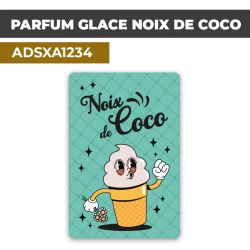 Autocollant | PARFUM GLACE NOIX DE COCO | Présentation de produits de restauration